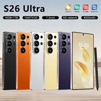S26 Ultra Flagship Killer, appareils photo 108MP, écran 7,3 pouces, batterie 8000mAh, stockage 1 To, processeur 12 cœurs, 5G LTE, version globale, stylet, double SIM, GPS