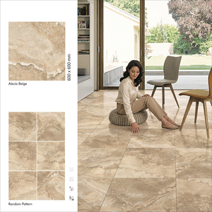 Baldosas de Porcelana Semi Mate Alecia Crema 600x600mm, 8mm, Aspecto de Piedra, Revestimiento Cerámico para Pisos - Product Image 6