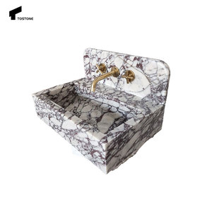 Tostone fabbrica-su misura a parete Viola mobili di lusso lavelli in marmo naturale per lavabo bagno decorazione Vanity - Product Image 4
