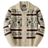 Nouveauté : Cardigan zippé pour homme, vêtements pour homme, cardigan en tricot jacquard d'hiver, cardigan grande taille pour homme