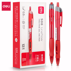 ปากกาเจล Deli S08 Lineflow หัวแหลม 0.5 มม. สีดำ สำหรับสำนักงาน - Product Image 2
