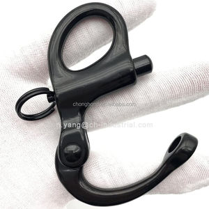 Manille à dégagement rapide en acier inoxydable 316 de 96 mm (3-3/4 pouces) pour bateaux à voile, connecteur marin à anse fixe - Product Image 3