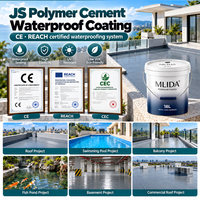 Vente directe - Revêtement d'étanchéité en ciment polymère JS - Peinture d'étanchéité hautement élastique pour toit, salle de bain, balcon, piscine