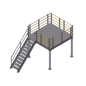 Étagères de rangement au sol en trapèze, équipement de stockage, échelle de loft portable pour élévateur - Product Image 5