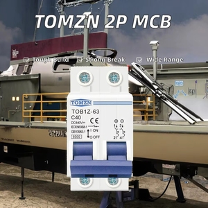 Disjoncteur miniature TOB1Z-63 C40 2P 440V 6KA MCB 3A-63A avec protection contre les surtensions en cuivre, courbe BCD - Product Image 2