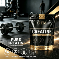 LuvVita OEM Private Label Creatine Monohydrate Micronized Powder 500g Suplemen Pembentukan Otot dalam Kemasan Besar 300g Bubuk Creatine