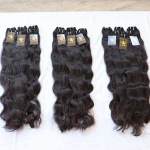 Venta al por mayor extensiones vírgenes camboyanas 1B mechones de tejido alineado con cutícula con estilo de onda natural libre Vietnam templo crudo indio - Product Image 2
