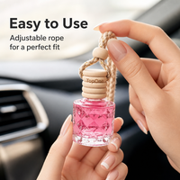 Diffuseur Auto Écologique Bouchon Bois Verre Diamant Flacon Parfum Suspendu Aromathérapie Huiles Essentielles Prix Gros