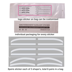 Plantilla de silicona desechable OEM cinta aerógrafo guía ceja auxiliar modelado plantilla Kit Pmu tatuaje ceja pegatina - Product Image 6