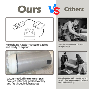 Ensemble de chaises longues convertibles avec accoudoirs de 9,9 pouces de large, canapé-lit surdimensionné en velours pour salon, siège profond - Product Image 5