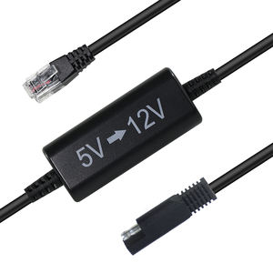 SAE to RJ11 5V to 12Vステップアップコンバーターケーブル、カーチャージャー用電源アダプターCCTVカメラLEDストリップライトネットワークデバイス - Product Image 1