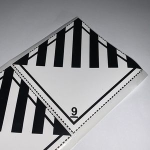 <b>Lei</b> Jia Class 9 Dangerous Goods Label 100mm Self-Adhesive Sticker For Logistics Sea Freight Warning - Product Image 3
