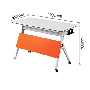 Nhà máy bán di chuyển ròng rọc gấp bảng trường học và văn phòng gỗ gấp bảng và ghế để sử dụng trong đào tạo sinh viên lớp học - Product Image 6