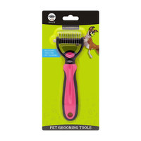 Brosse à épiler pour animaux de compagnie ODM avec poignée en caoutchouc antidérapante, démêle les nœuds, soin doux, peigne de toilettage pour chiens et chats