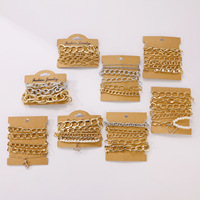 Nouvel ensemble de bracelets pour femmes, style européen et américain, bracelet rétro multicouche, bracelet simple pour femmes, vente en gros de bijoux