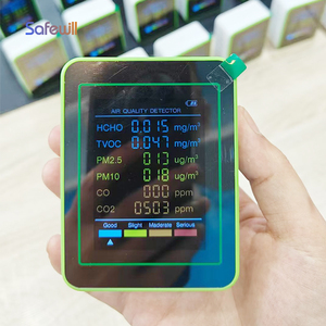 Safewill - <span class=keywords><strong>Detector</strong></span> 6 en 1 PM2.5 PM10 <span class=keywords><strong>CO</strong></span> CO2 HCHO TVOC, Medidor Portátil de Calidad del Aire Interior, Disponible en Stock - Product Image 3