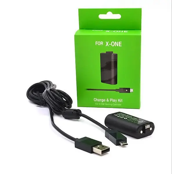 for xbox one charge and play kit with 1200mah rechargeable battery pack and cable