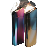 Briquet électronique fin personnalisé avec logo, rechargeable par USB, briquet plasma pour cigarettes