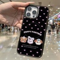 Coque de téléphone à panneau arrière magnétique remplaçable pour Iphone17/17pro/17promax/17air avec le partenaire heureux