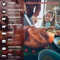 Thermomètre numérique de cuisine le plus vendu avec sonde externe et pliable pour la cuisson et le barbecue, avec alarme sonore