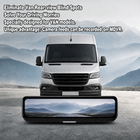 Rétroviseur de streaming grand angle 2K 60FPS avec double caméra et enregistrement MDVR pour camping-car, fourgonnette Luton, fourgonnette frigorifique