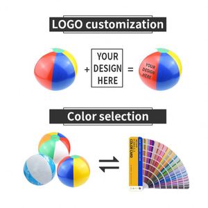 2025 Large Kids Custom Logo <b>Pink</b> White Black Big Pvc Inflatable Beach Ball in Bulk - Product Image 6