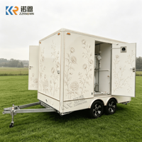 Salle de bain préfabriquée WC Douche extérieure avec toilettes Remorque sanitaire mobile Toilettes portables de luxe VIP Remorque sanitaire mobile