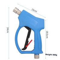 Pistolet à eau haute pression industriel robuste 5000 psi 12 V 1/4 pouce à connexion rapide pour lavage de voitures et équipement de detailing