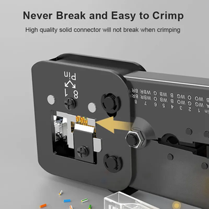 Cat6a Cat6 CAT5E đi qua RJ45 Modular cắm kết nối mạng UTP 30μ vàng-mạ 1.2 mét lỗ cuối cho cáp Ethernet - Product Image 6