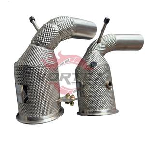 Downpipe en titane Vortex pour Porsche 992 Turbo S 3.0T 2020-2025 – Catalyseur sport à haut débit avec soupape de dérivation Wastegate - Product Image 2