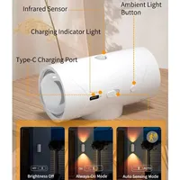 Applique Murale à Détecteur de Mouvement, Lampe d'Ambiance Dégradée à Détection LED, Éclairage Extérieur Dimmable Décoratif pour Couloir