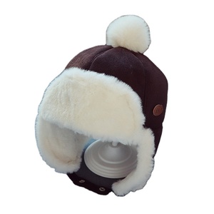 Cappello invernale per bambini con cappelli per bambini in velluto cappello scaldino per orecchie peloso per ragazze ragazzi <span class=keywords><strong>sciarpa</strong></span> berretto addensato fotografia neonato roba per bambini - Product Image 1