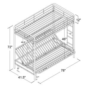 <span class=keywords><strong>Lit</strong></span> <span class=keywords><strong>superposé</strong></span> moderne en métal avec <span class=keywords><strong>futon</strong></span> pour chambre à coucher, dortoir, hôpital ou appartement pour l'école - Product Image 6