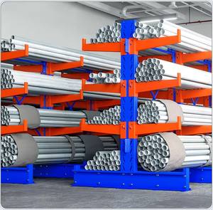 Estantes de almacenamiento en voladizo de alta resistencia Solución de sistemas de estantería en voladizo naranja Estante de acero en voladizo para almacén - Product Image 5