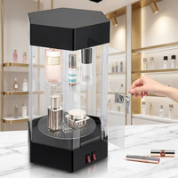 Vitrine à parfums rotative à 360 degrés SHP, en acrylique, avec porte verrouillable et éclairage LED