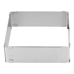 Stampo Quadrato Regolabile in <span class=keywords><strong>Acciaio</strong></span> Inossidabile per Torte, Mousse e Dessert - Strumento per Pasticceria - Product Image 5