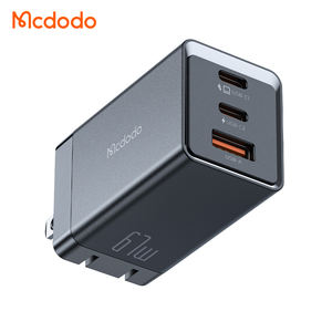 Cargador GaN USB C Mcdodo 153 de 67 W, 2C1U, 45 W, 30 W, 20 W, PD3.0, QC4.0, <span class=keywords><strong>AFC</strong></span>, PPS, Carga Rápida, Plegable, ETL, 65 W, para Enchufe de EE. UU. y Japón - Product Image 1