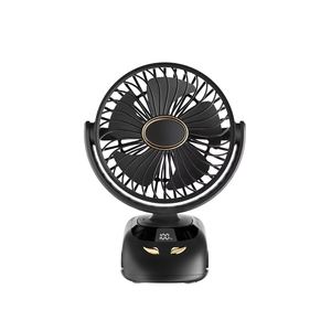Clip-On Standing Portable <b>Mini</b> Fan Digital 90°Rotation Led Smart Display Lithium Battery Aromatherapy Lighting Function - Product Image 6