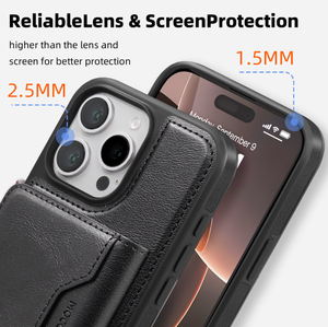 Funda de Cuero con Ranura para Tarjetas, Magnética, para iPhone 17 Air, 17 Pro Max, 16, 15, 14, 13, 12, 11, Antigolpes - Product Image 6