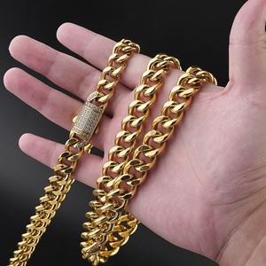 Cadena Cubana de Acero Inoxidable con Micro Pavé de Circonitas, Collar de Eslabones Cubanos al por Mayor, Joyería Hip Hop para Fiestas - Product Image 2