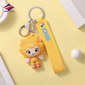 Longzhiyu 18 Năm Nhà Máy Bán Buôn Tùy Chỉnh 3D Mềm Cao Su Móc Chìa Khóa Nhựa PVC Cá Nhân Logo Thời Trang Keychain - Product Image 4