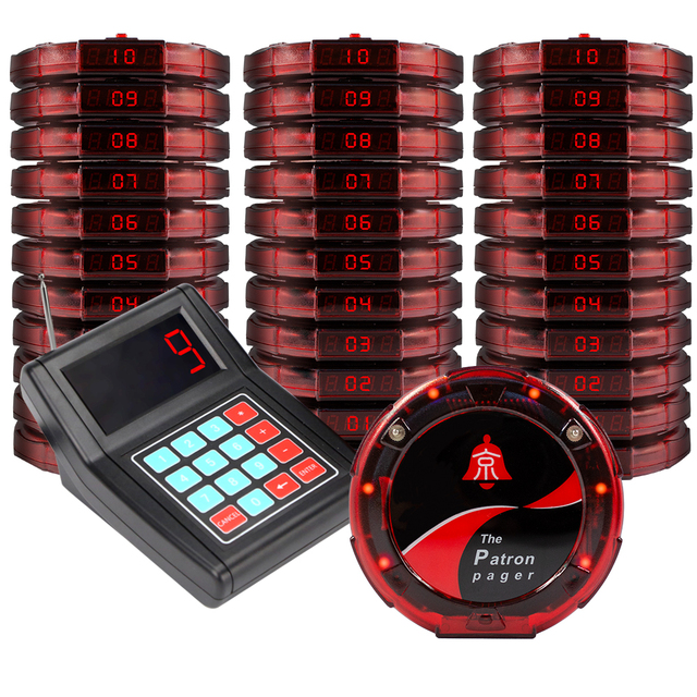 Catel Wireless Queuing System Table Tracker System Long Distance Transmitter Waterproof Coaster Pager for Restaurant