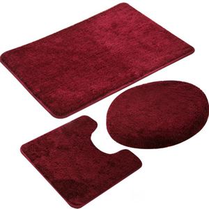 Juego de 3 Alfombras de Baño de Microfibra Cómodas, Alfombra para Inodoro, Tapete Antideslizante Absorbente de Agua - Product Image 3