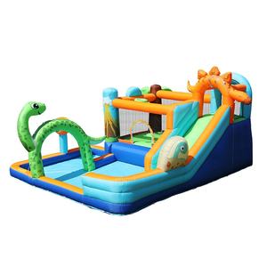 Parc aquatique gonflable Dinosaure DarlingKids Combo - Château gonflable pour enfants avec toboggan et piscine à jets pour fêtes estivales - Product Image 4