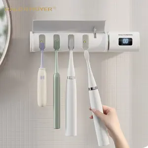 Escova de dentes desinfetada para uso doméstico, suporte de parede com luz UVC UVA, esterilizador para escova de dentes doméstica, com ventilador, novo design