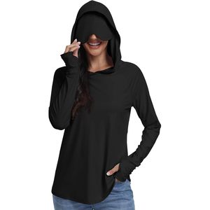 เสื้อฮู้ด FOXA Upf 50+ พร้อมที่ปิดตาสำหรับผู้หญิง เสื้อป้องกันแสงแดดสำหรับเดินทางพร้อมช่องสำหรับนิ้วโป้ง - Product Image 2