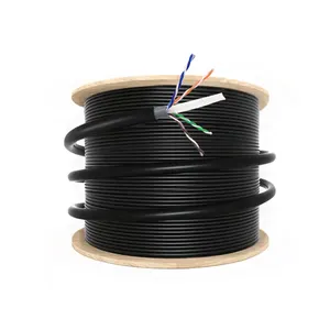 كابل شبكة إيثرنت Cat6 Utp في الهواء الطلق Cat5/ca6a غير محمية 4 زوج ملتوي كابل التصحيح cat6 العاري