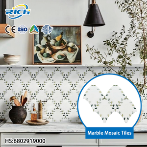 <span class=keywords><strong>Mosaico</strong></span> de Mármol de Bajo Precio, <span class=keywords><strong>Mosaico</strong></span> 3D de Lujo, <span class=keywords><strong>Mosaico</strong></span> de Mármol Moderno con Color Personalizado para Baño - Product Image 1