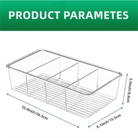 Tiroir de rangement conteneurs organisateur réfrigérateur armoire snacks épices paquets support 4 compartiments cuisine garde-manger armoire boîte de rangement