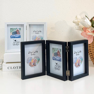 Cadre photo de table pliable triple créatif - Cadeau de remise de diplôme et d'anniversaire pour <span class=keywords><strong>photos</strong></span> imprimées - Product Image 2